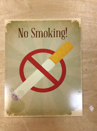   "No smoking", " " -  1