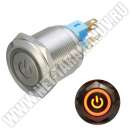 Кнопка с фиксацией, 220V, с оранжевой LED подсветкой.. Все для дома - Покупка/Продажа