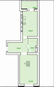 ������! 1-�� ����. ��������, �� ������-2, 54 �2, ���������� - ����������� 1