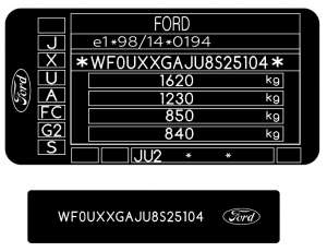 ������������ ������� � ��� (VIN ���) ������� �� ���� ��������� ������� - ����������� 1